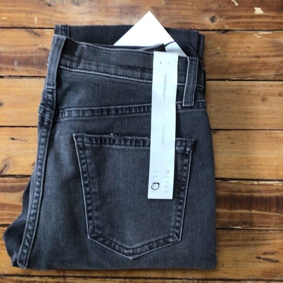 Current Elliot The stovepipe jeans high waist high-rise distressed denim grey 26 - Picture 4 of 16